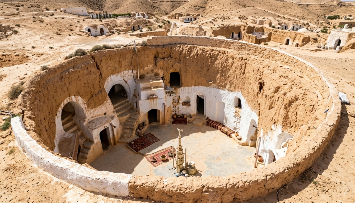 Matmata underground troglodyte home star wars Tunisia filming location