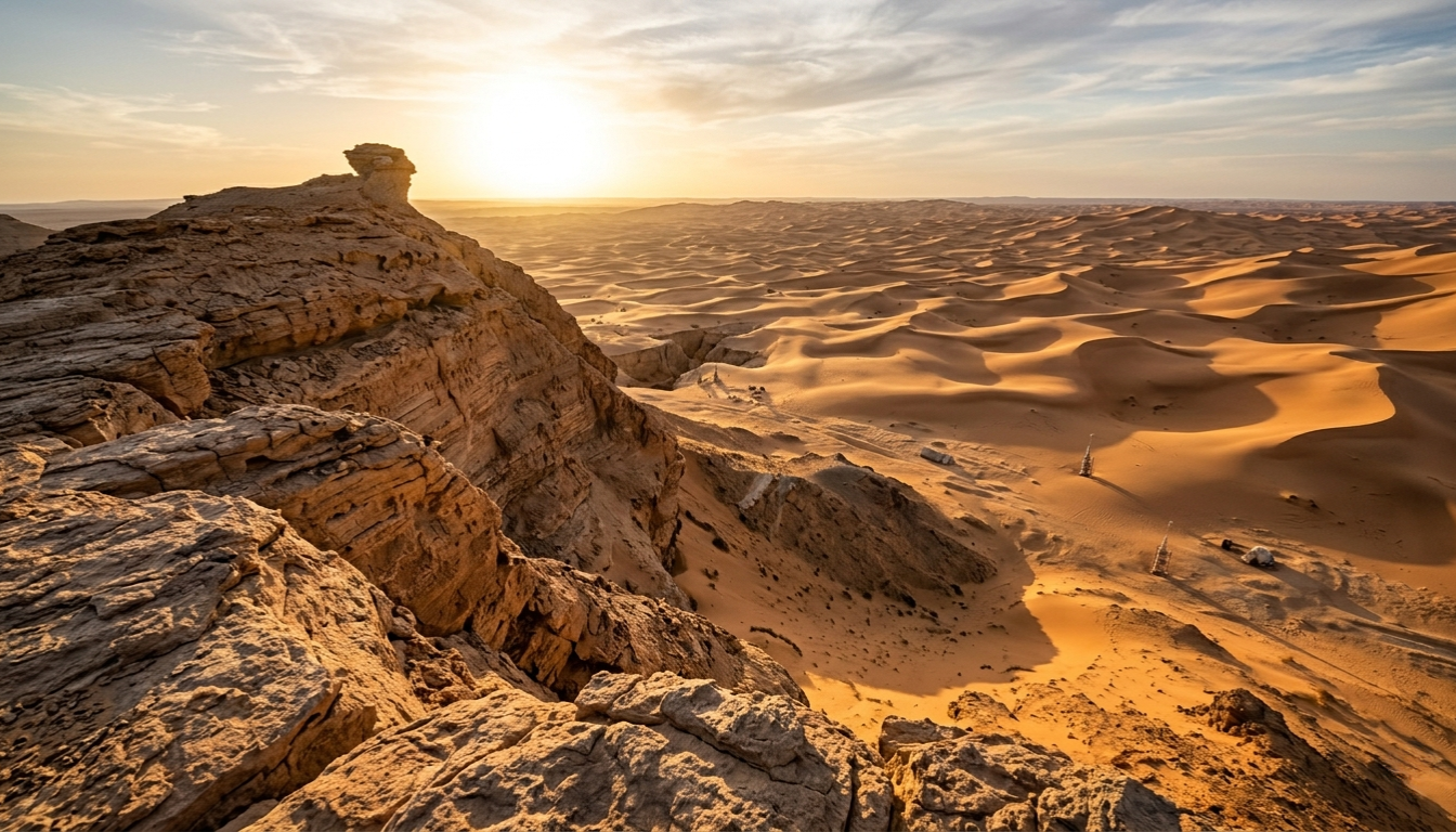 Ong Jemal desert viewpoint star wars Tunisia dramatic Sahara landscape