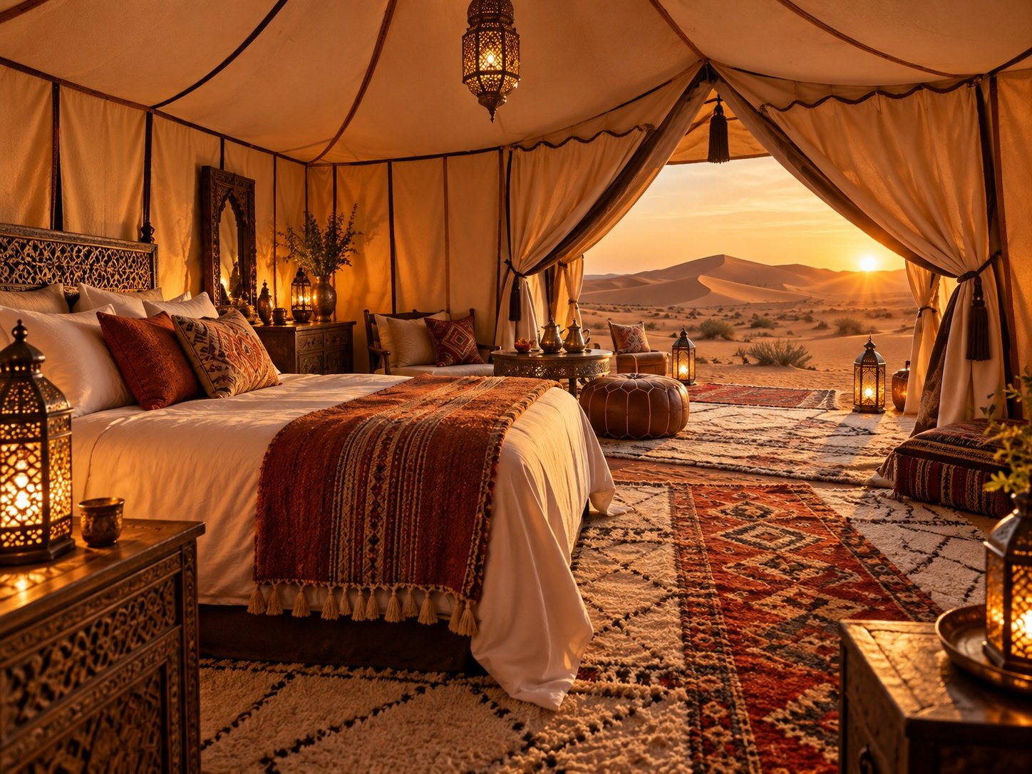 Remote Desert Camp — Erg Chigaga Desert