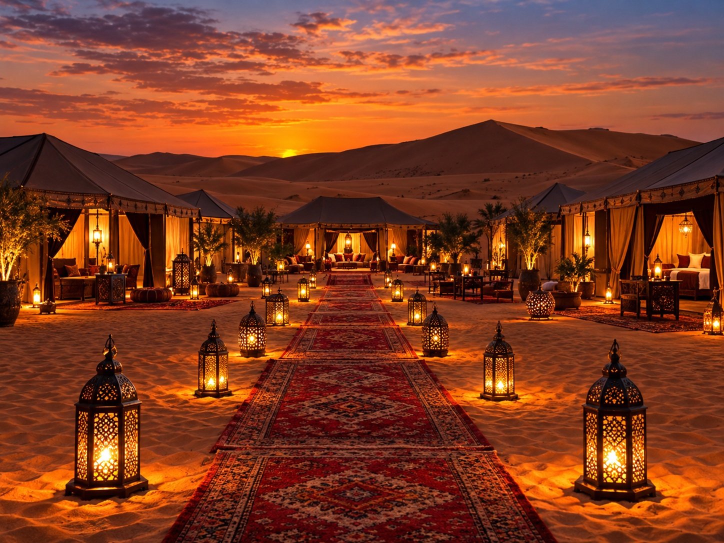 Luxury desert camp in Merzouga