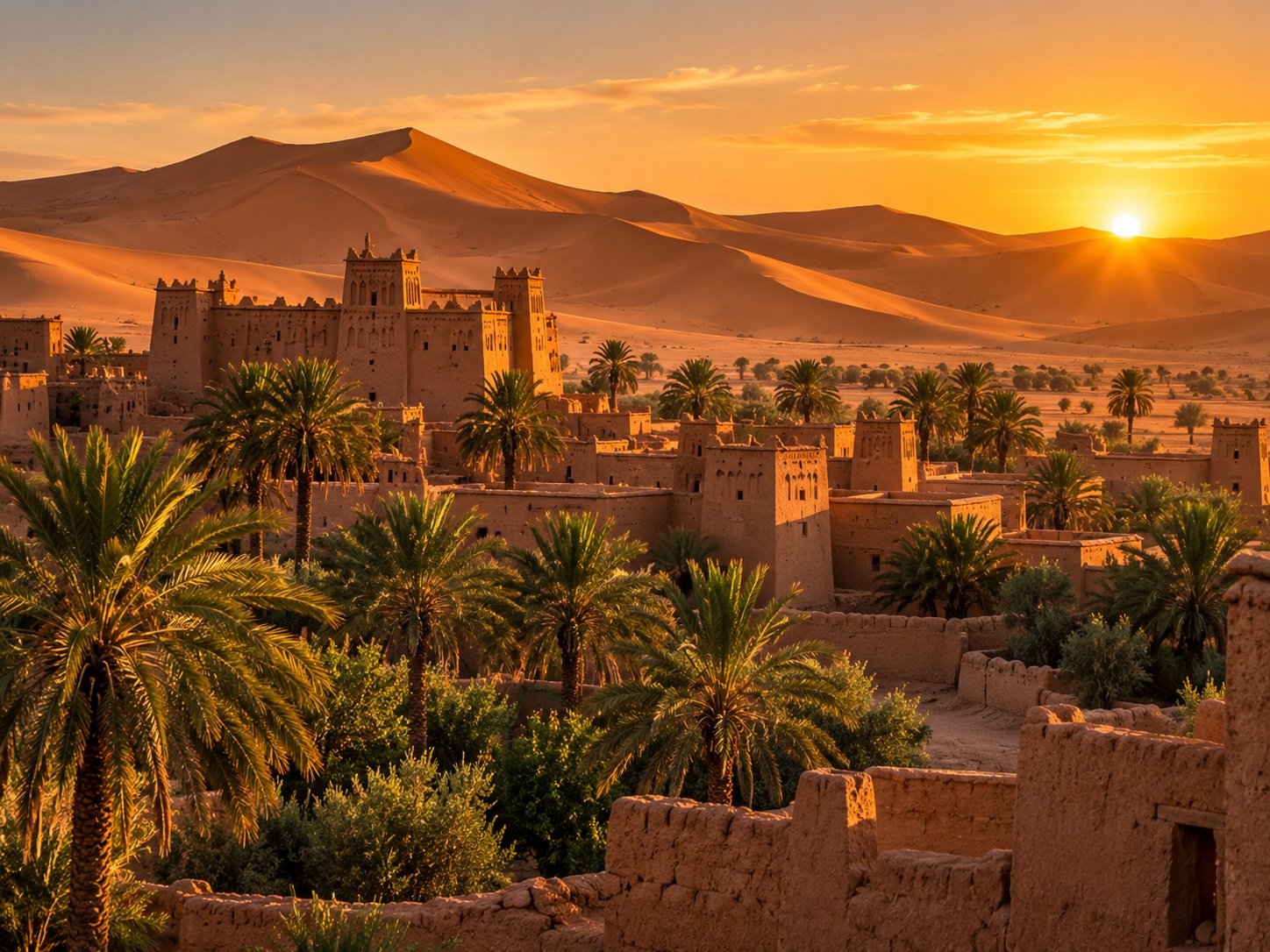 Village landscape near Merzouga