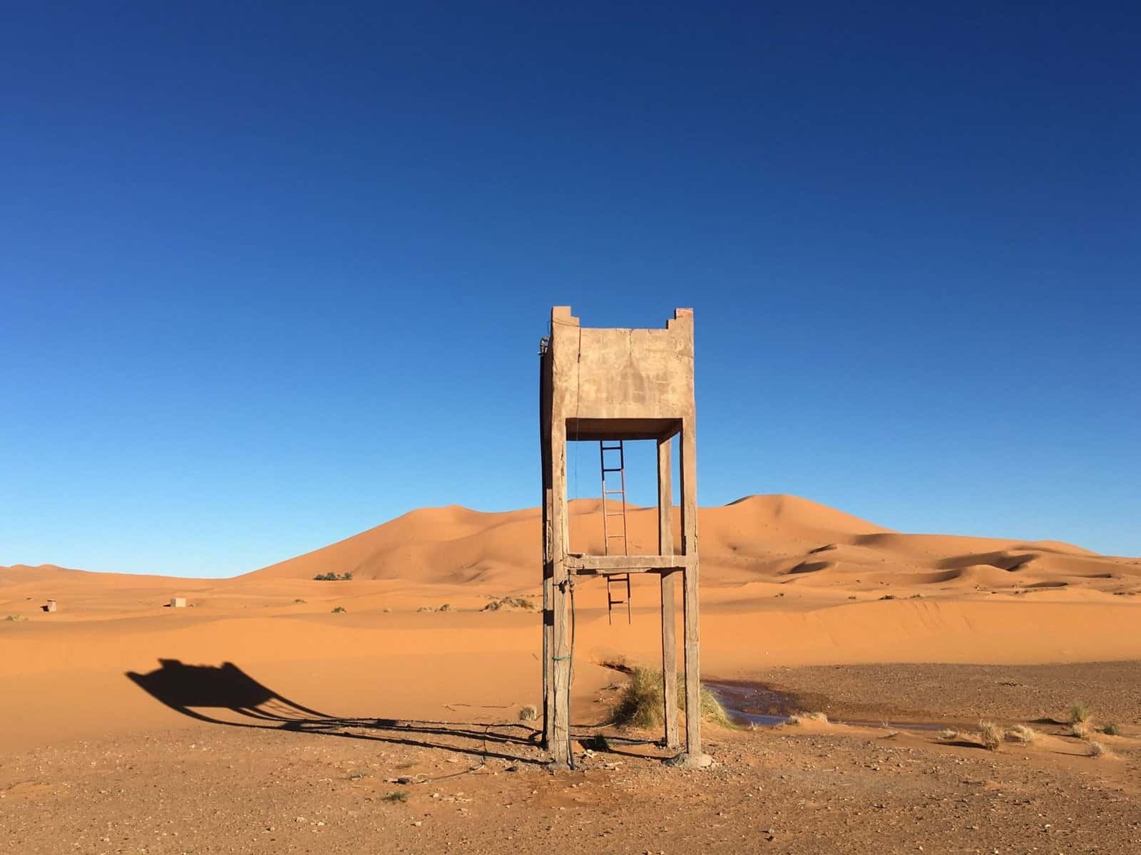 Remote desert landscape seen along a Morocco desert tour route